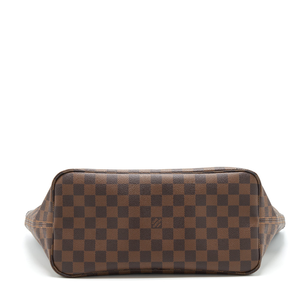 LOUIS VUITTON NEVERFULL MM DAMIER EBENE ROSE BALLERINE GHW