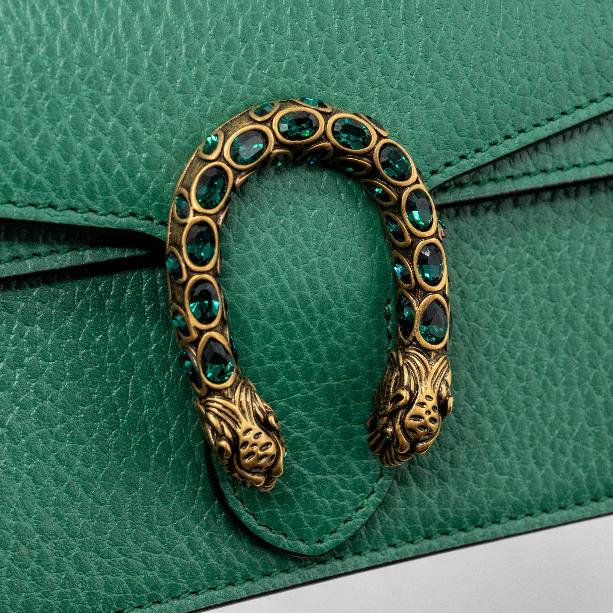 GUCCI DIONYSUS SUPER MINI CALFSKIN GREEN BRUSHED GHW