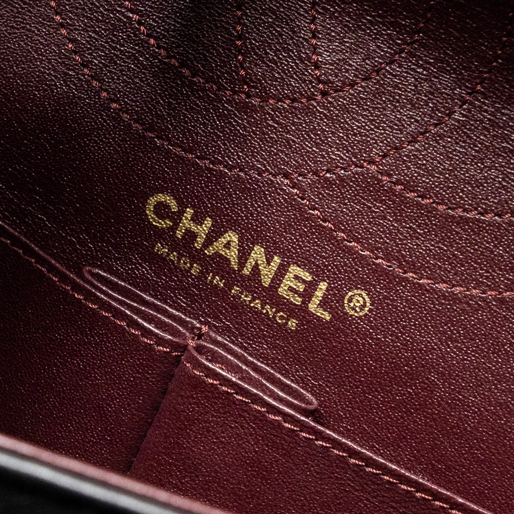 CHANEL LARGE 2.55 REISSUE FLAP BAG AGED CALFSKIN BLACK GHW