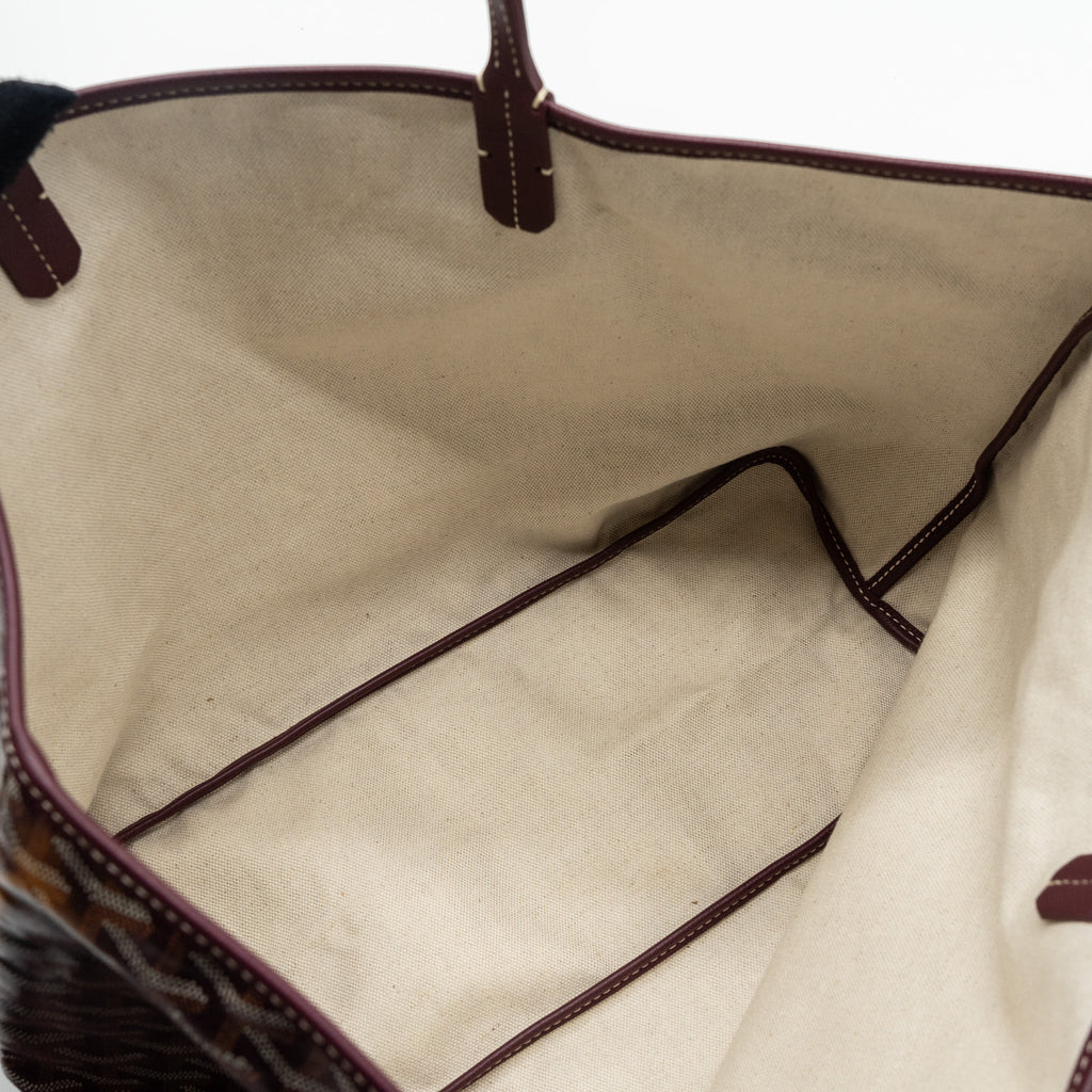 GOYARD SAINT LOUIS PM TOTE BAG CANVAS BURGUNDY SHW