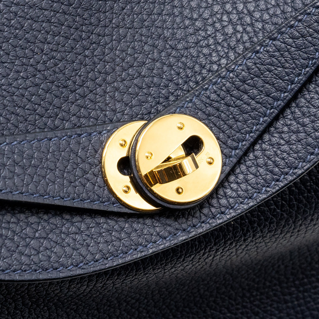 HERMES LINDY 26 CLEMENCE BLUE NUIT GHW