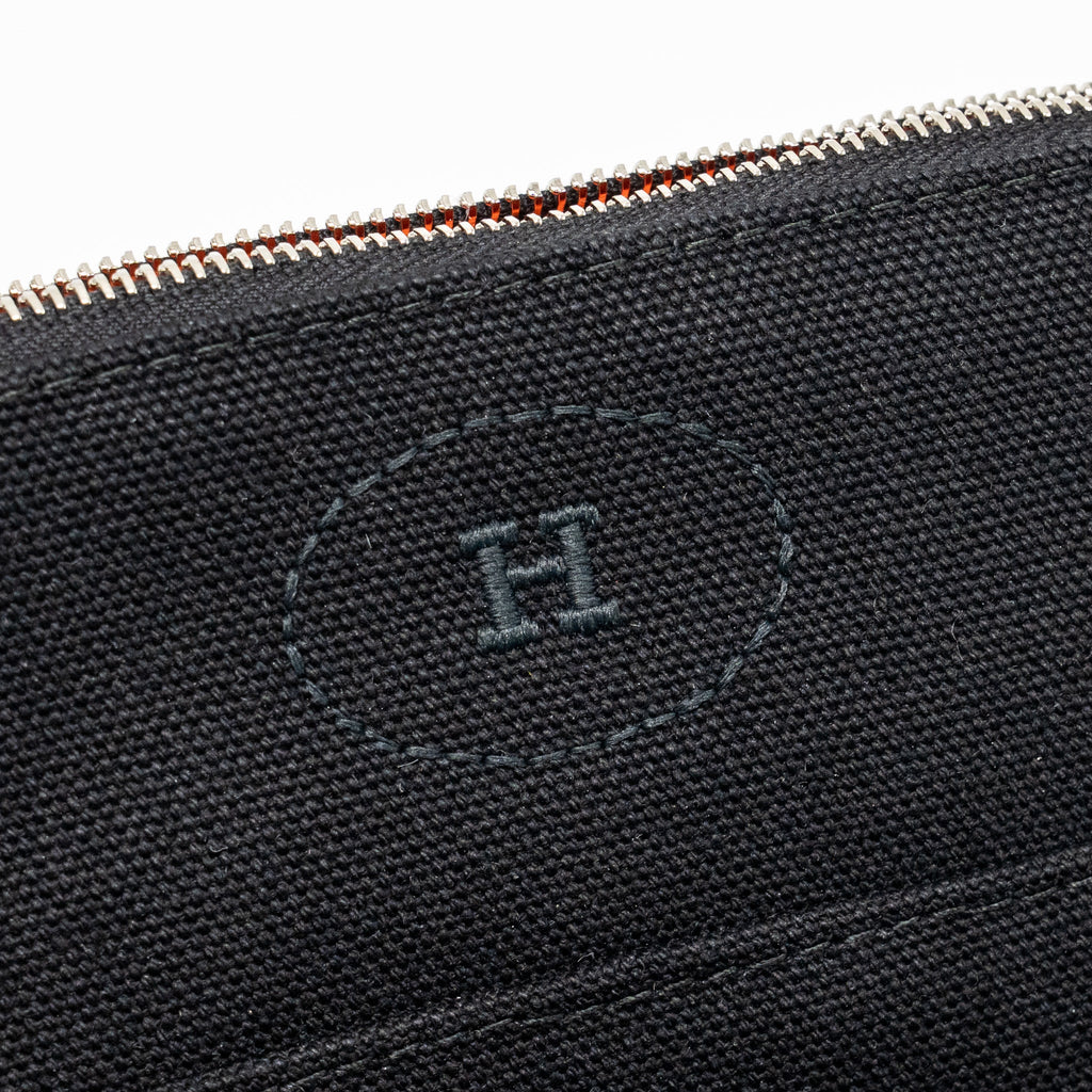 HERMES BOLIDE CASE, MINI MODEL COTTON BLACK/ORANGE SHW
