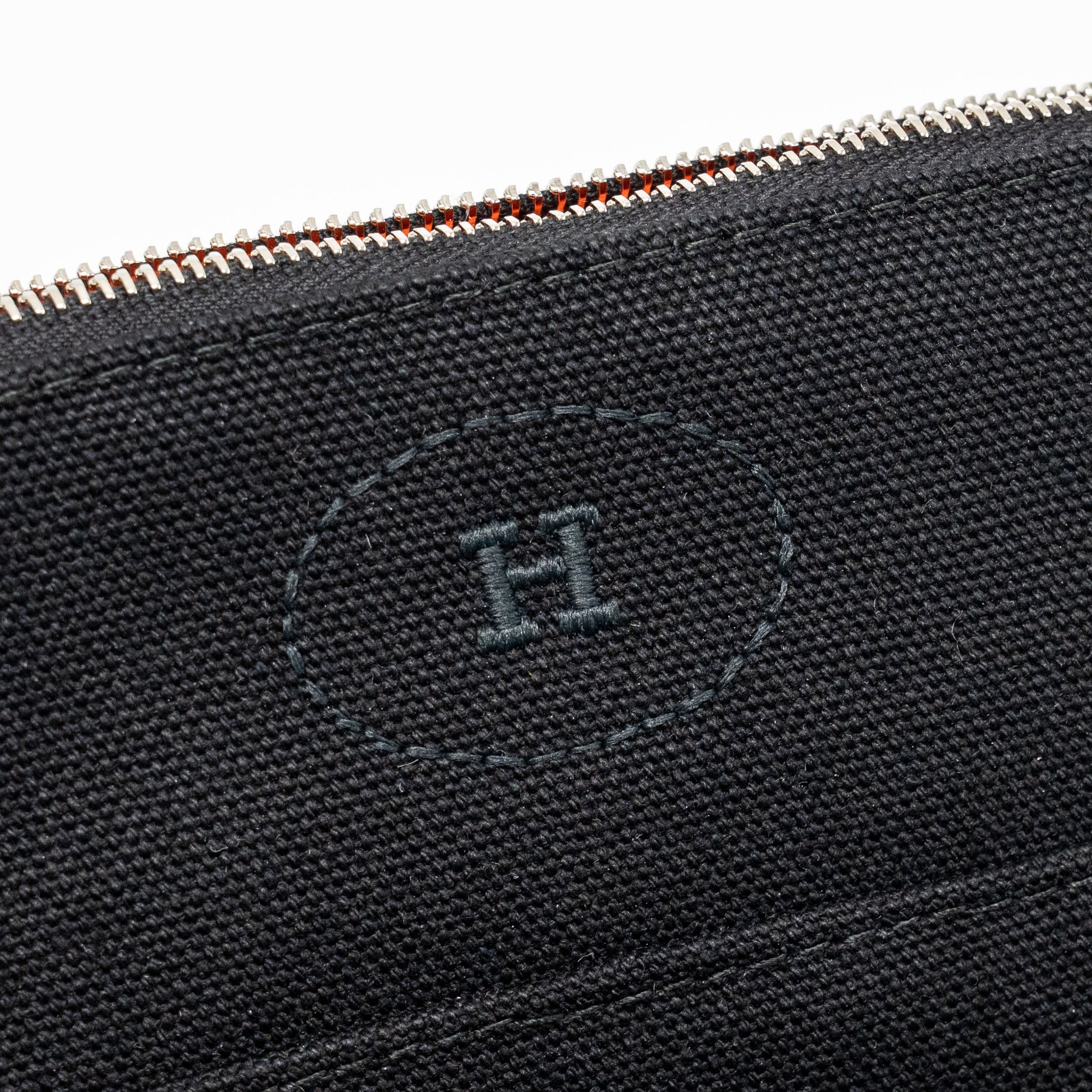 HERMES BOLIDE CASE, MINI MODEL COTTON BLACK/ORANGE SHW