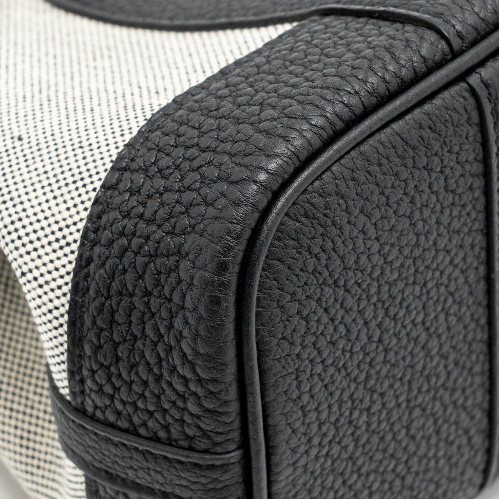 HERMES NEO GARDEN PARTY 23 NEGONDA / CANVAS ECRU / BLACK SHW