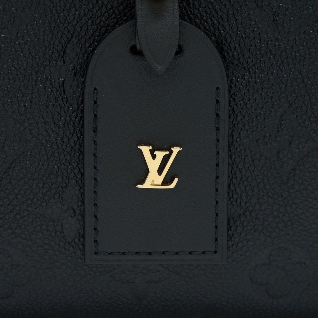 LOUIS VUITTON PETITE MALLE SOUPLE MONOGRAM EMPREINTE BLACK GHW