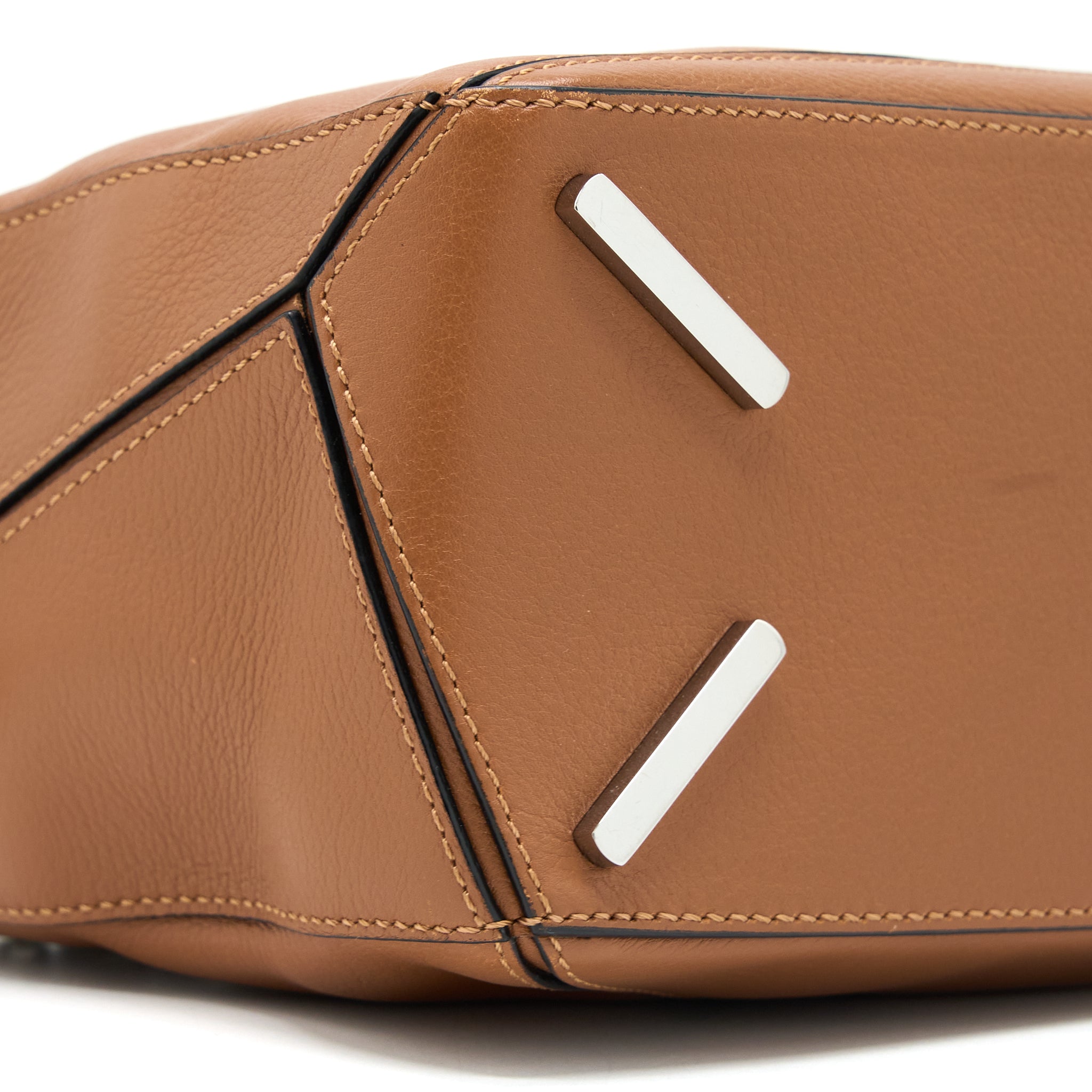 LOEWE SMALL PUZZLE BAG CALFSKIN CARAMEL SHW