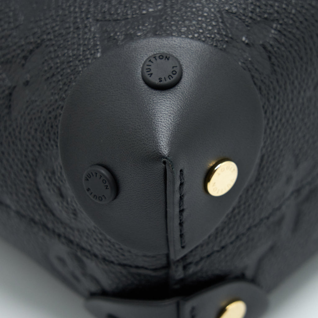 LOUIS VUITTON PETITE MALLE SOUPLE MONOGRAM EMPREINTE BLACK GHW