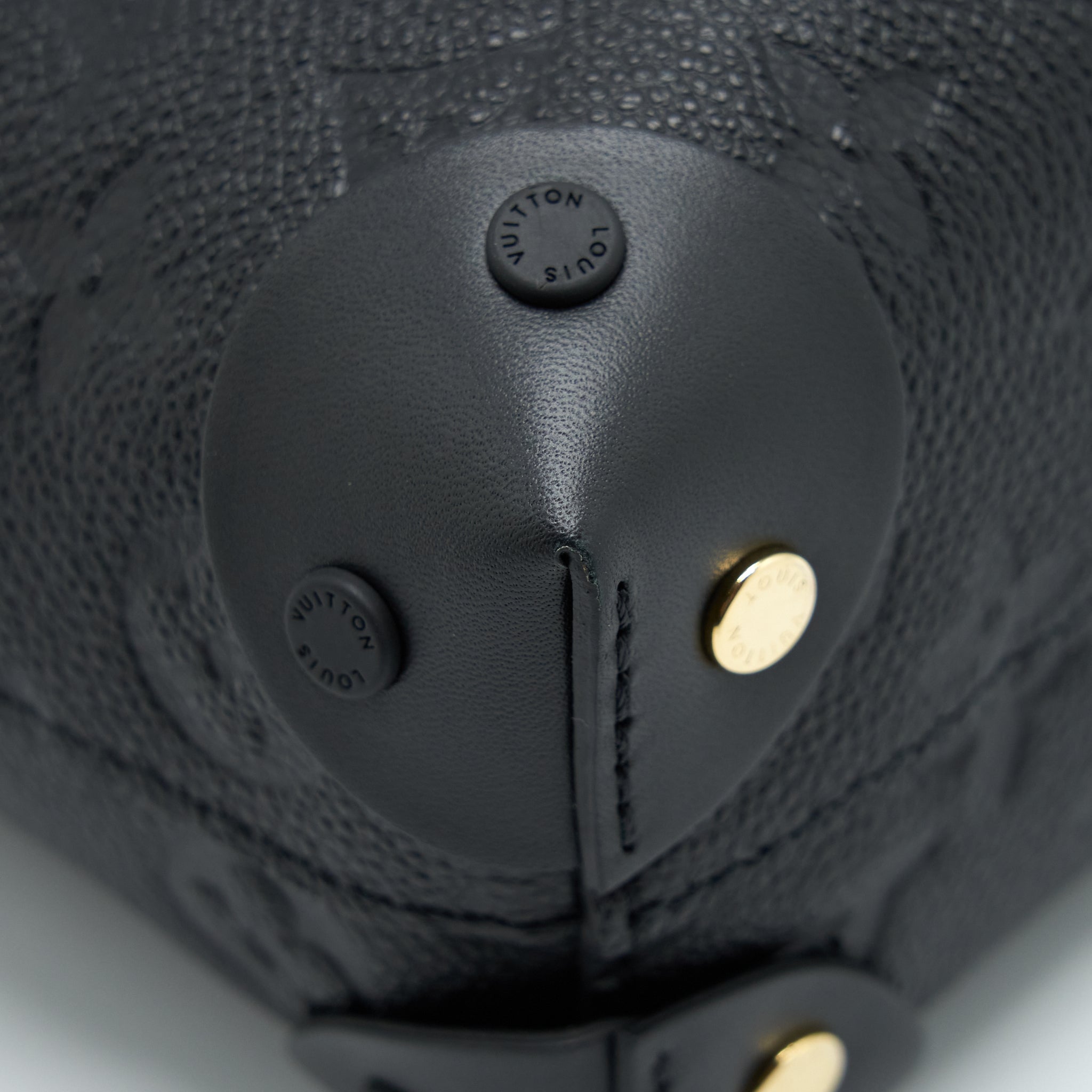 LOUIS VUITTON PETITE MALLE SOUPLE MONOGRAM EMPREINTE BLACK GHW