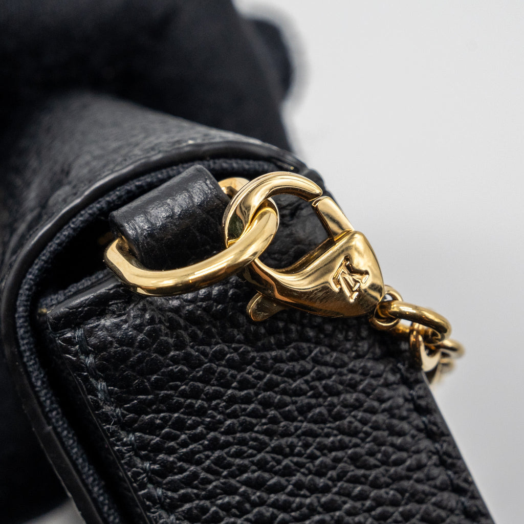 LOUIS VUITTON FELICIE POCHETTE MONOGRAM EMPREINTE BLACK GHW(NEW VERSION)