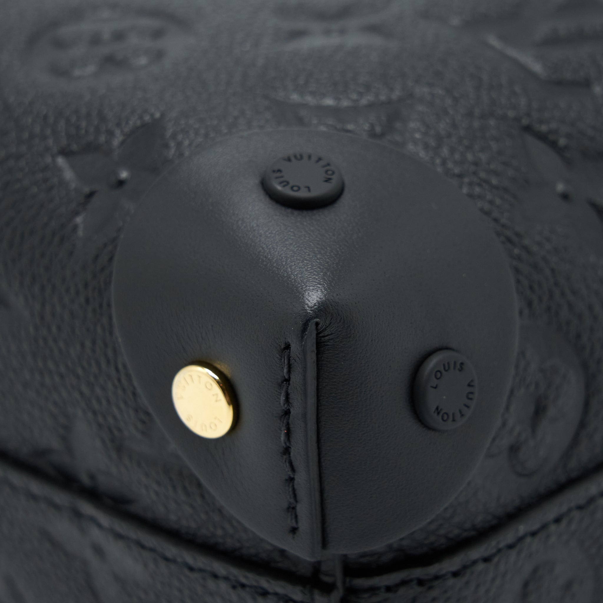 LOUIS VUITTON PETITE MALLE SOUPLE MONOGRAM EMPREINTE BLACK GHW