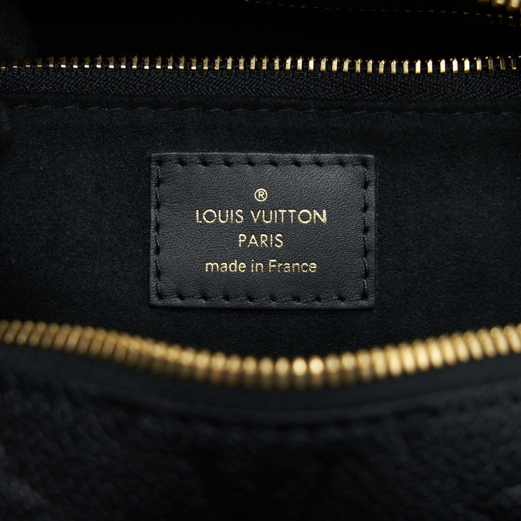 LOUIS VUITTON PETITE MALLE SOUPLE MONOGRAM EMPREINTE BLACK GHW