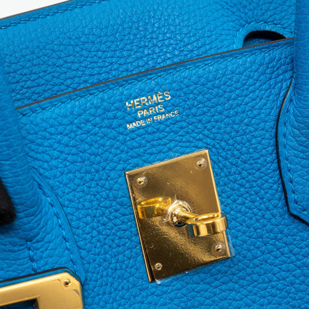 HERMES BIRKIN 30 TOGO BLUE ZANZIBAR GHW