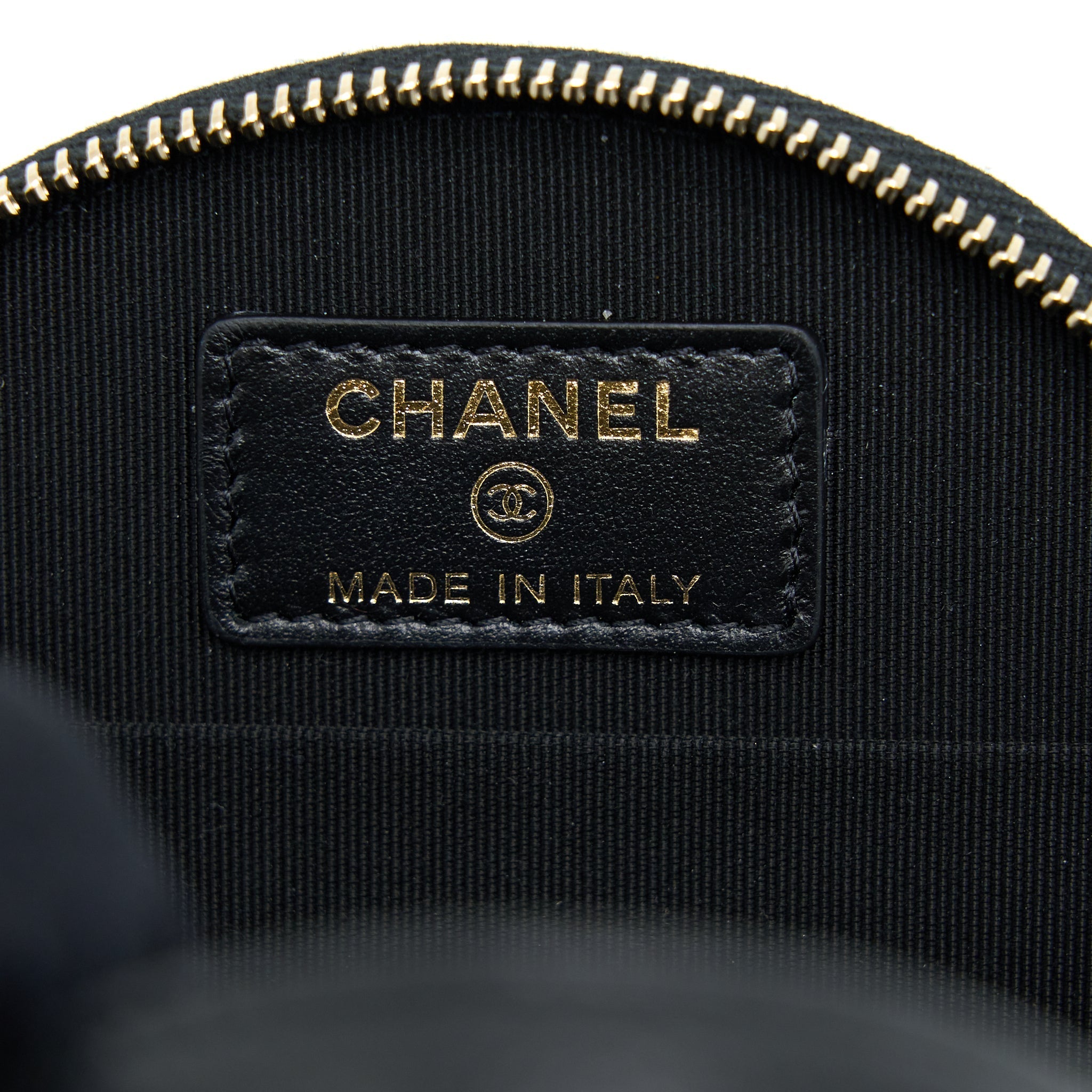 CHANEL MINI ROUND PURSE VANITY CAVIAR BLACK LGHW