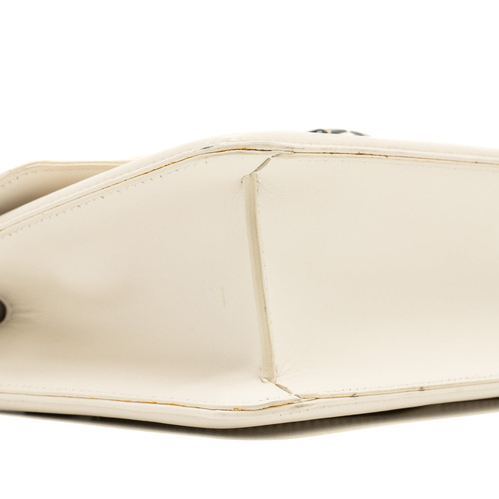 BVLGARI SERPENTI FLAP CHAIN BAG CALFSKIN LIMITED EDITION WHITE LGHW