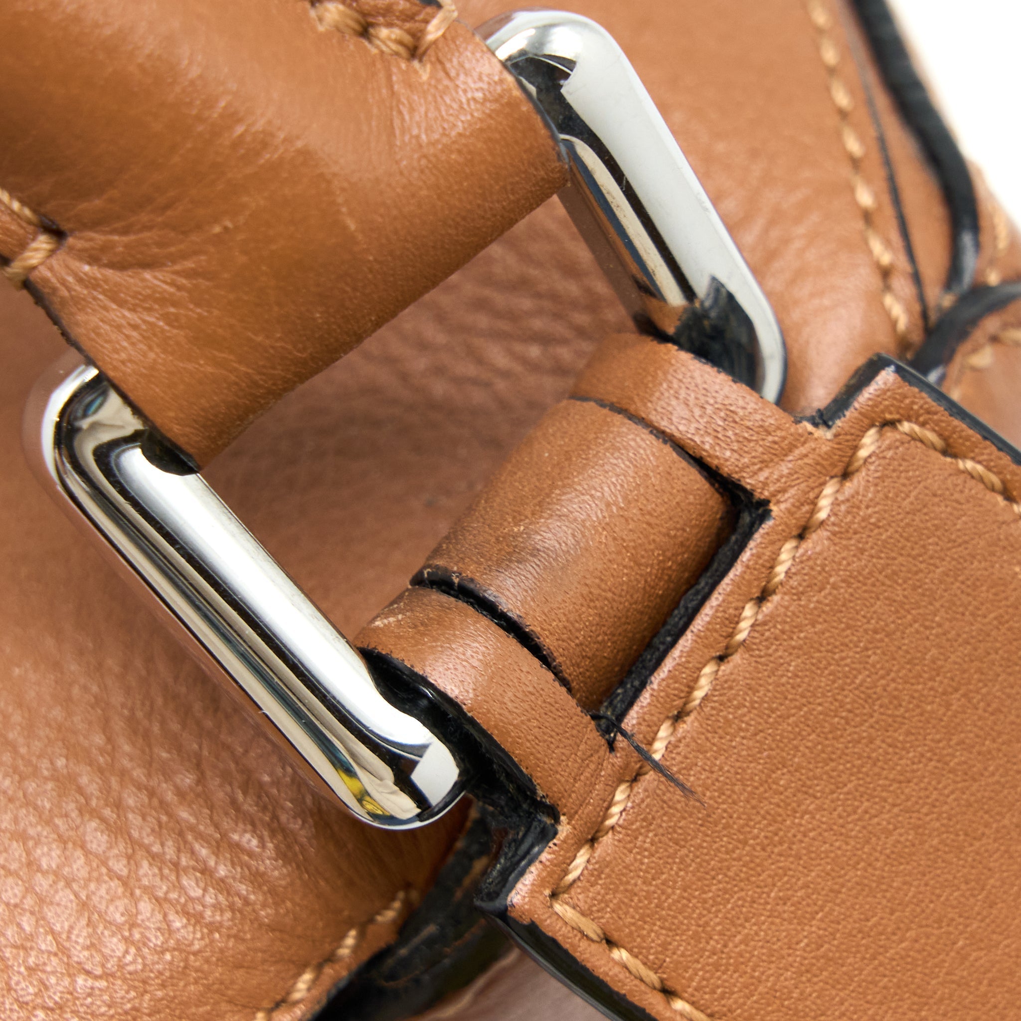LOEWE SMALL PUZZLE BAG CALFSKIN CARAMEL SHW