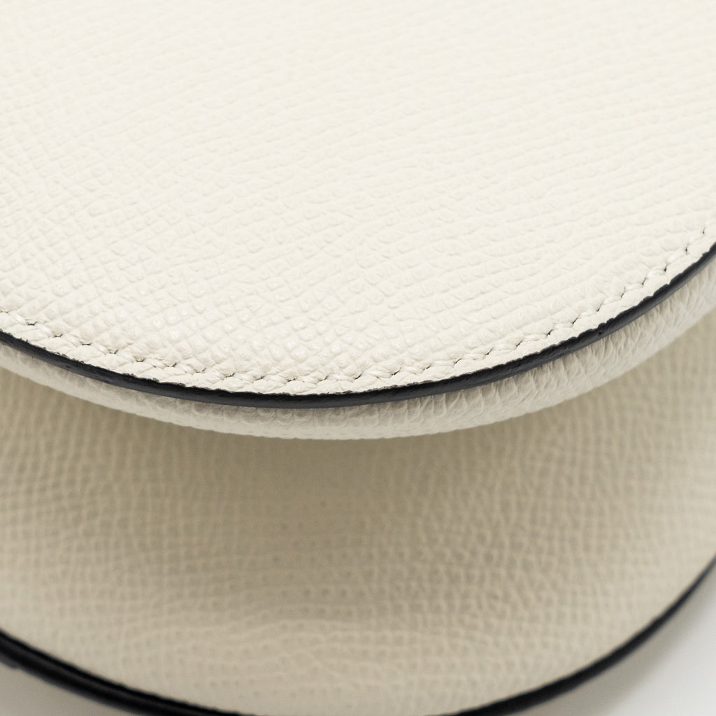 DIOR MINI SADDLE BAG CALFSKIN WHITE GHW
