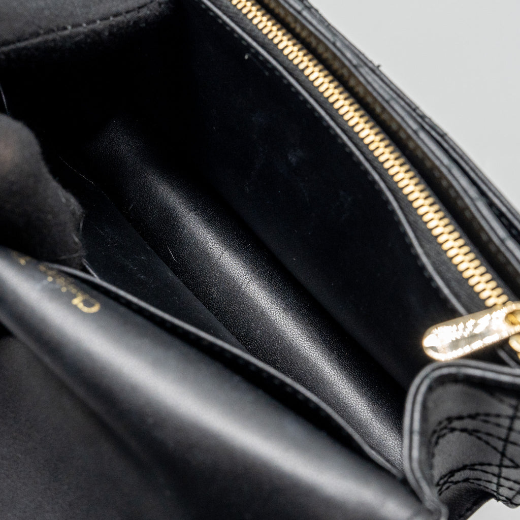DIOR MY DIOR DAILY CHAIN POUCH LAMBSKIN BLACK LGHW