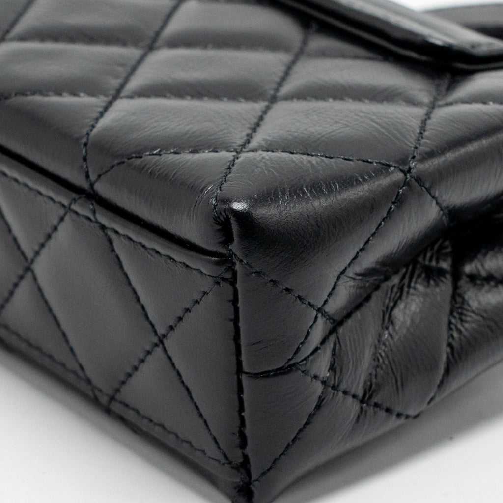 CHANEL 24P MINI NANO KELLY SHOPPER CALFSKIN BLACK GHW (MICROCHIP)