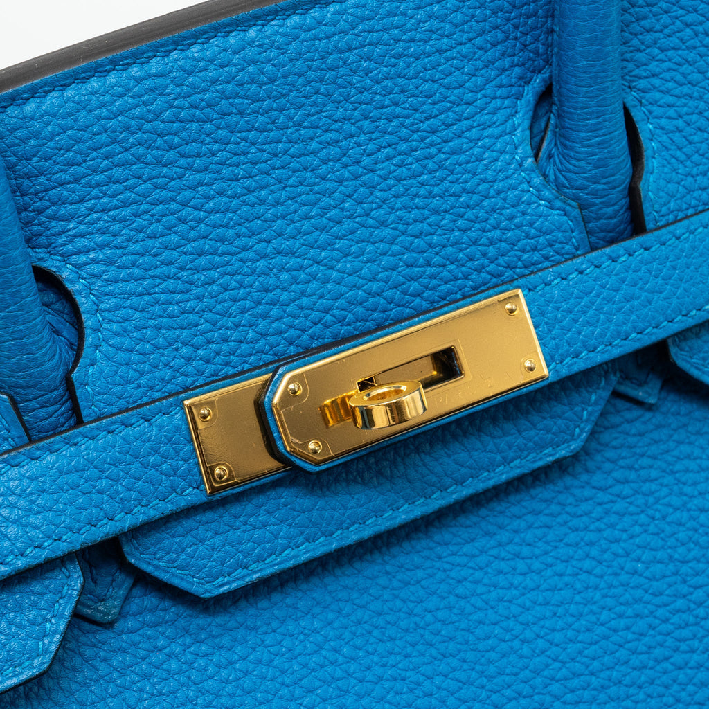HERMES BIRKIN 30 TOGO BLUE ZANZIBAR GHW