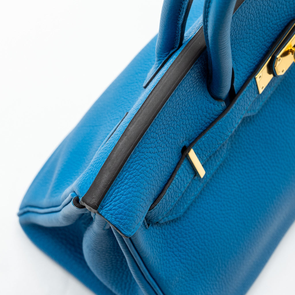 HERMES BIRKIN 30 TOGO BLUE ZANZIBAR GHW
