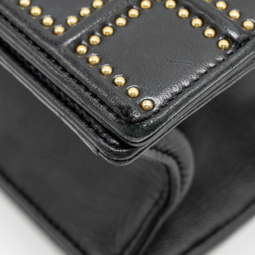 DIOR MEDIUM STUDDED DIORAMA LAMBSKIN BLACK GHW