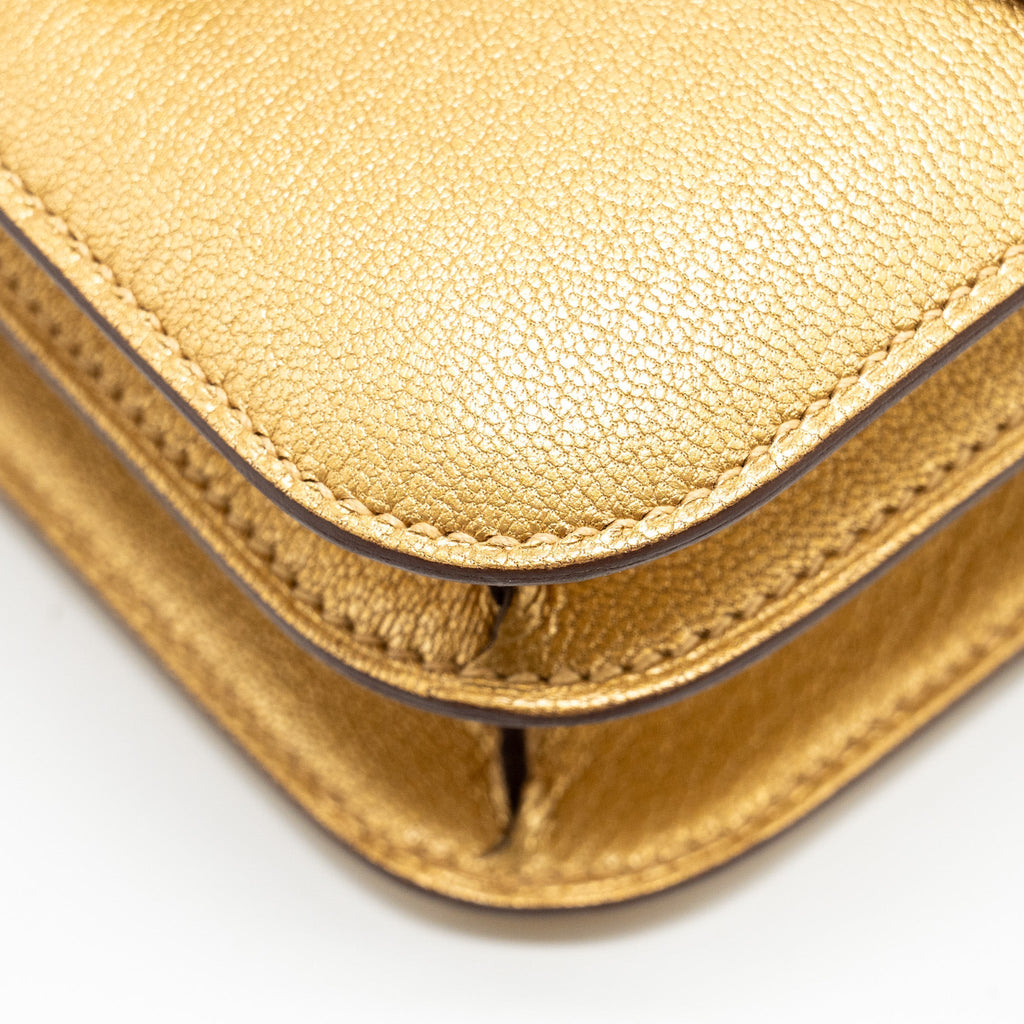 HERMES MINI CONSTANCE CHÈVRE CHAMKILIGHT Y9 DORE LGHW