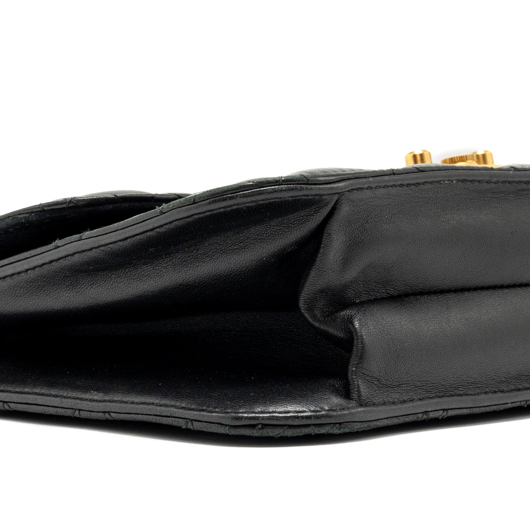 DIOR ADDICT FLAP BAG LAMBSKIN BLACK GHW