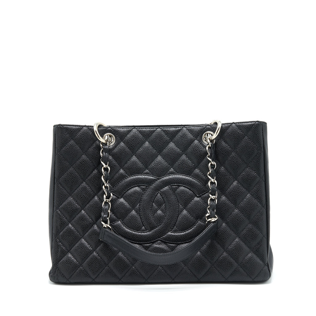 CHANEL GRAND SHOPPING TOTE/ GST CAVIAR BLACK SHW