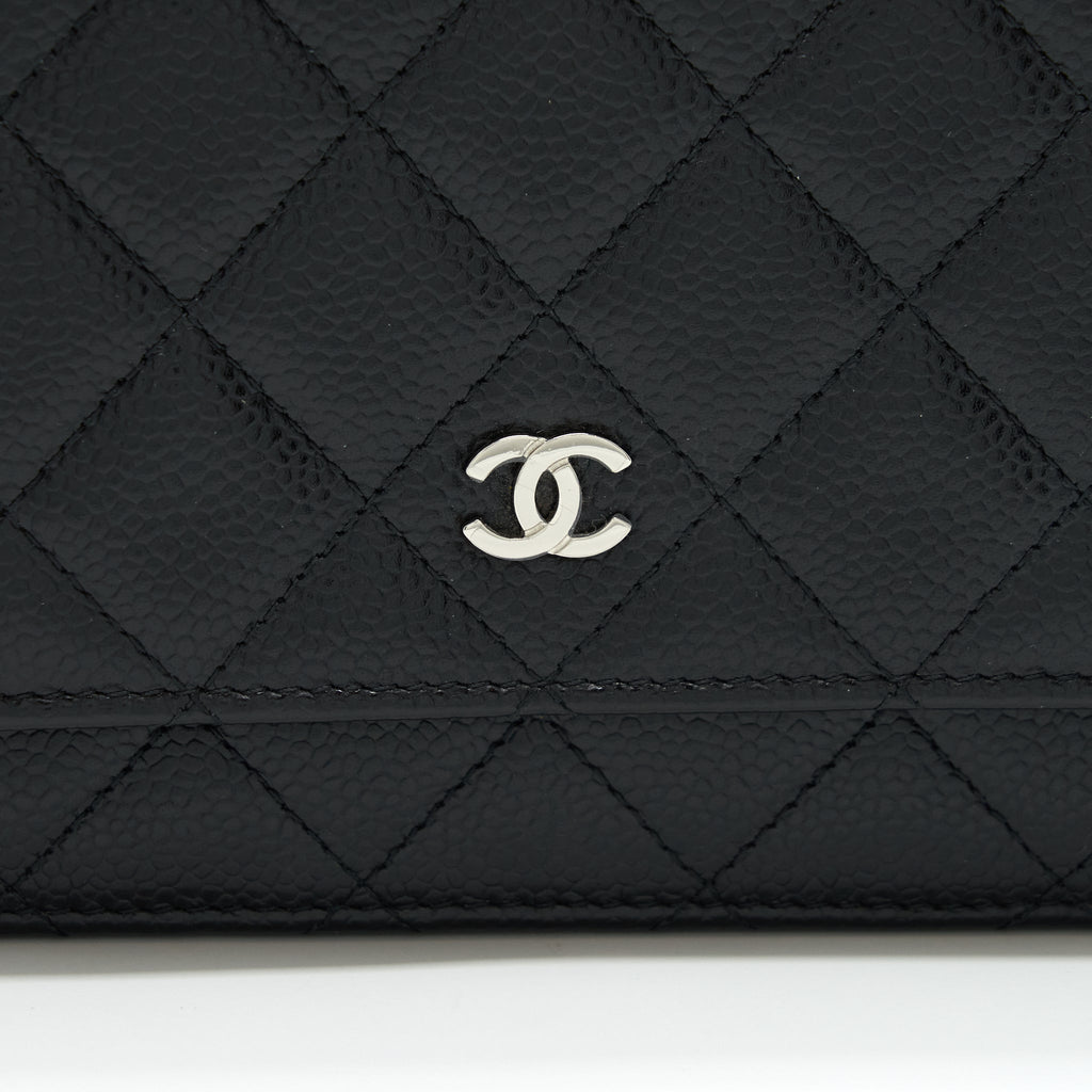 CHANEL CLASSIC WALLET ON CHAIN CAVIAR BLACK SHW