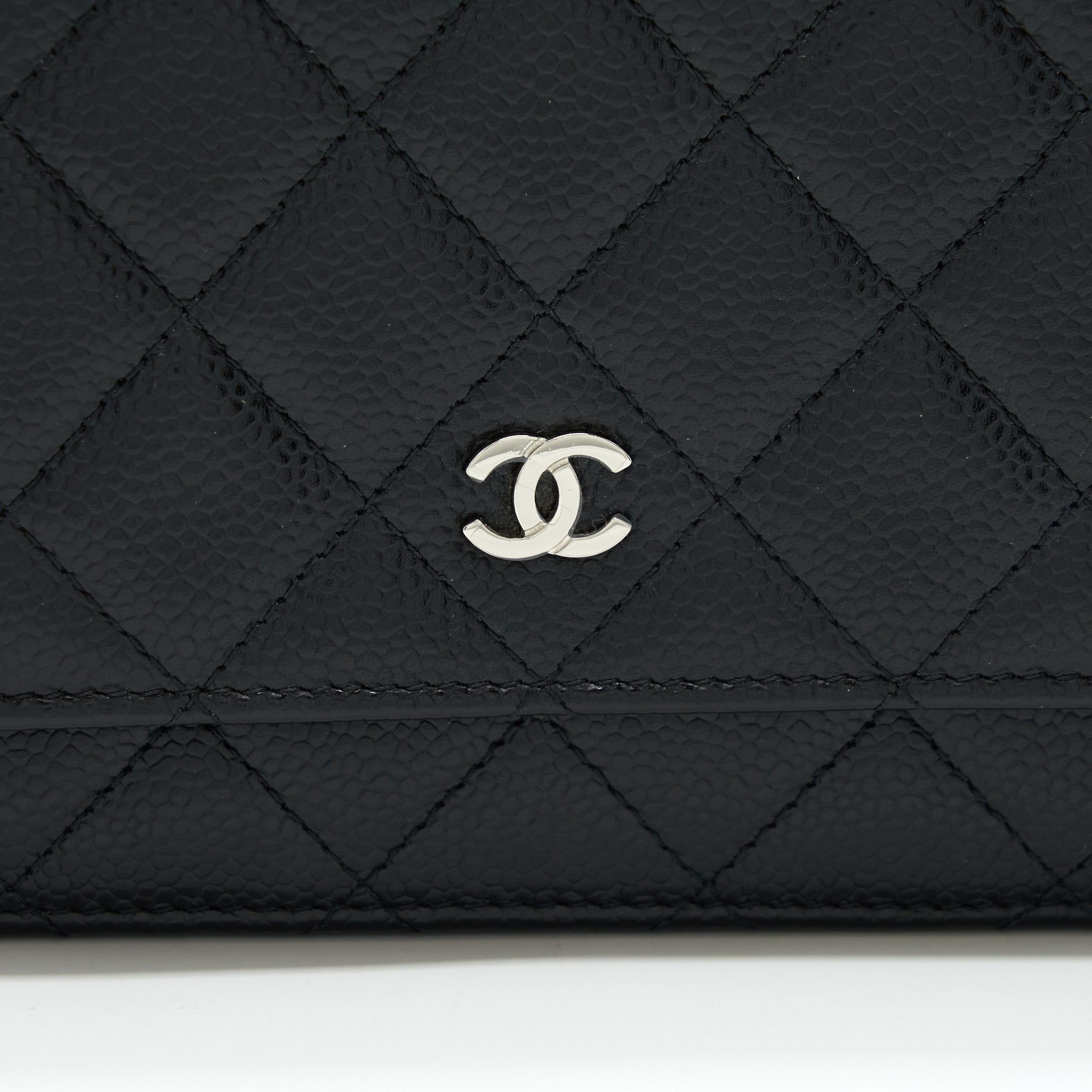 CHANEL CLASSIC WALLET ON CHAIN CAVIAR BLACK SHW