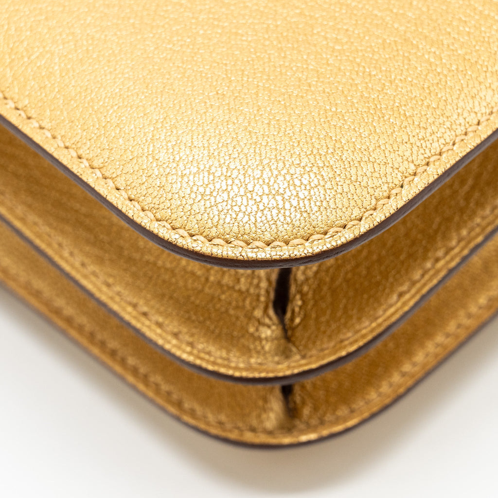 HERMES MINI CONSTANCE CHÈVRE CHAMKILIGHT Y9 DORE LGHW