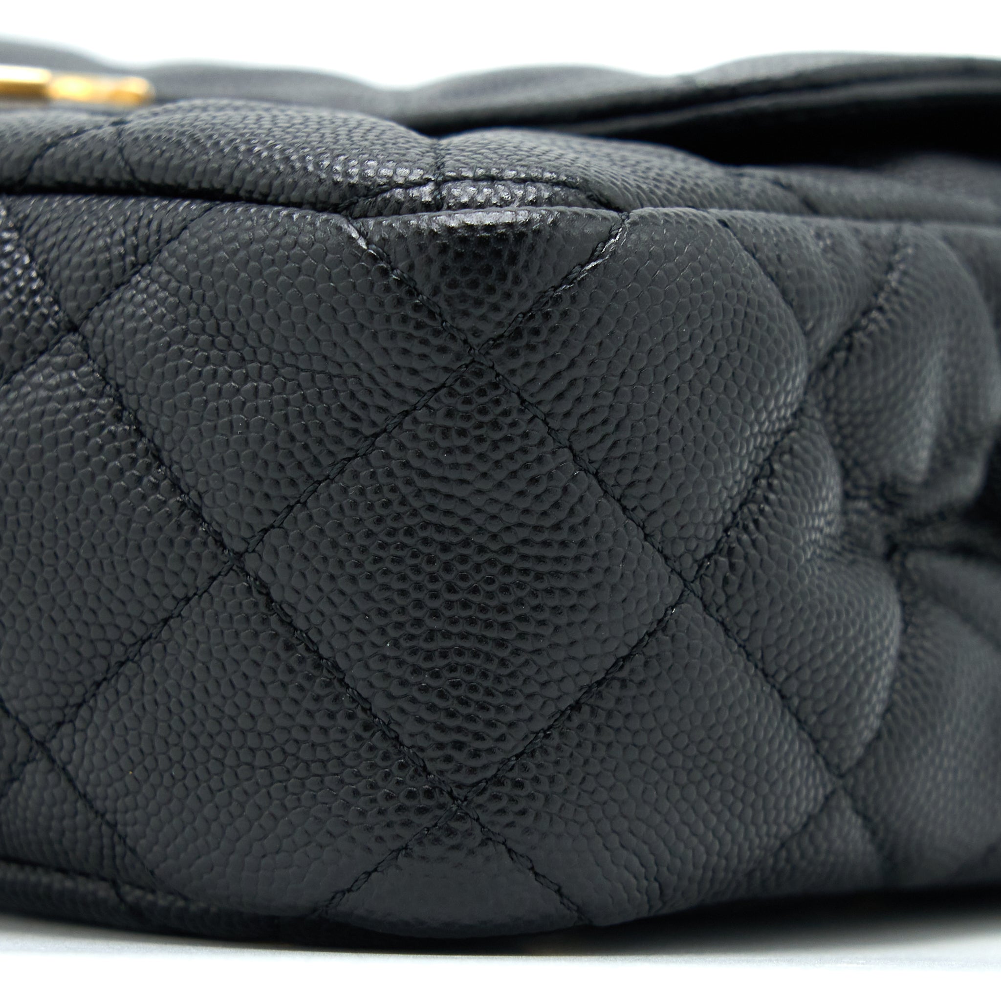 CHANEL SMALL HOBO BAG CAVIAR BLACK GHW (MICROCHIP)