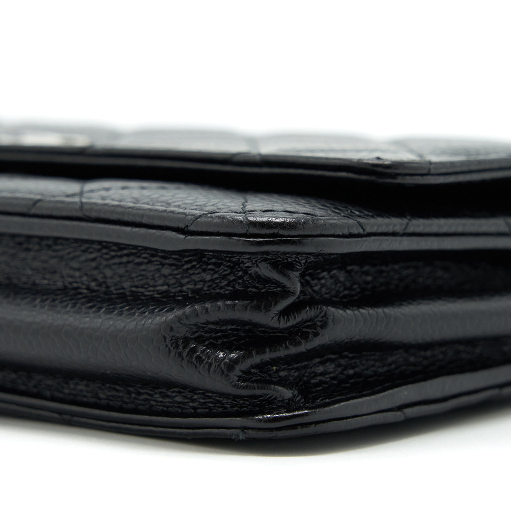 CHANEL CLASSIC WALLET ON CHAIN CAVIAR BLACK SHW