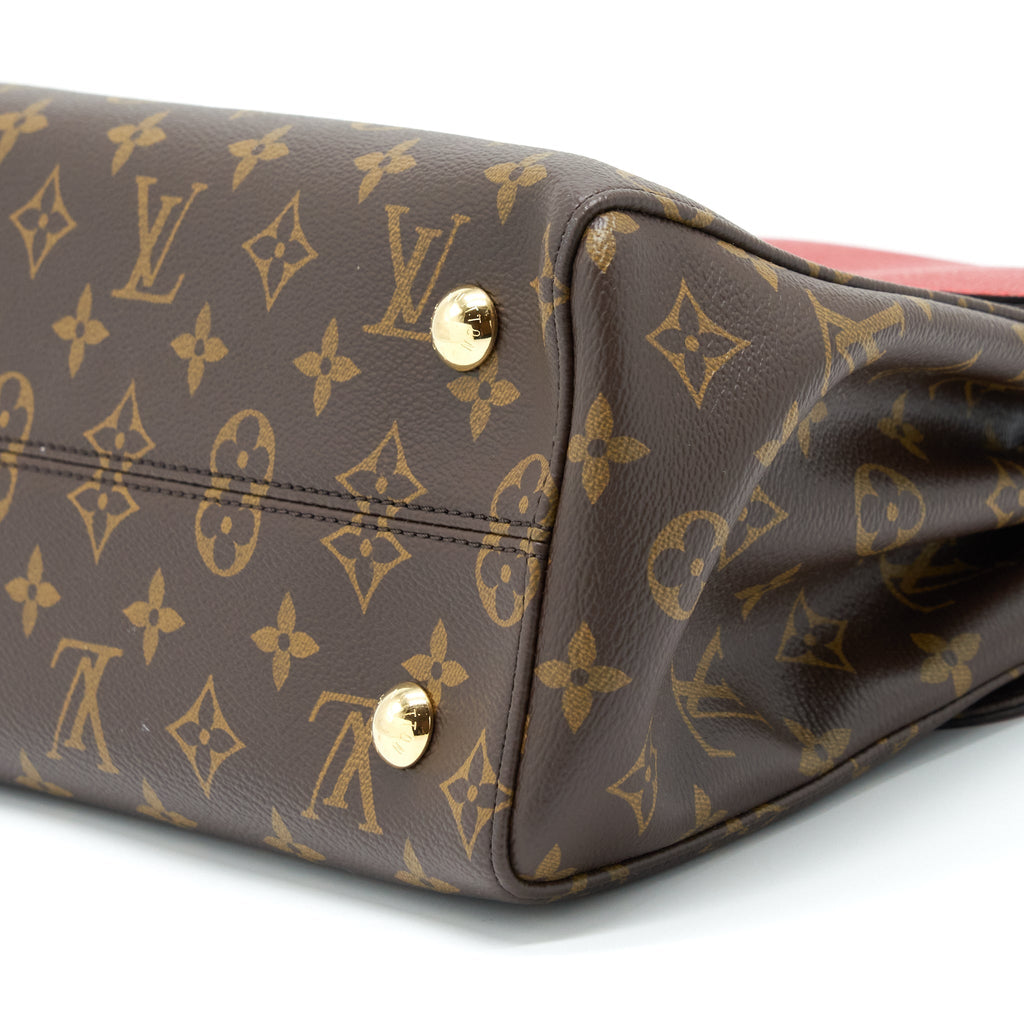 LOUIS VUITTON VENUS BAG LEATHER/MONOGRAM CANVAS RED YEAR 2016