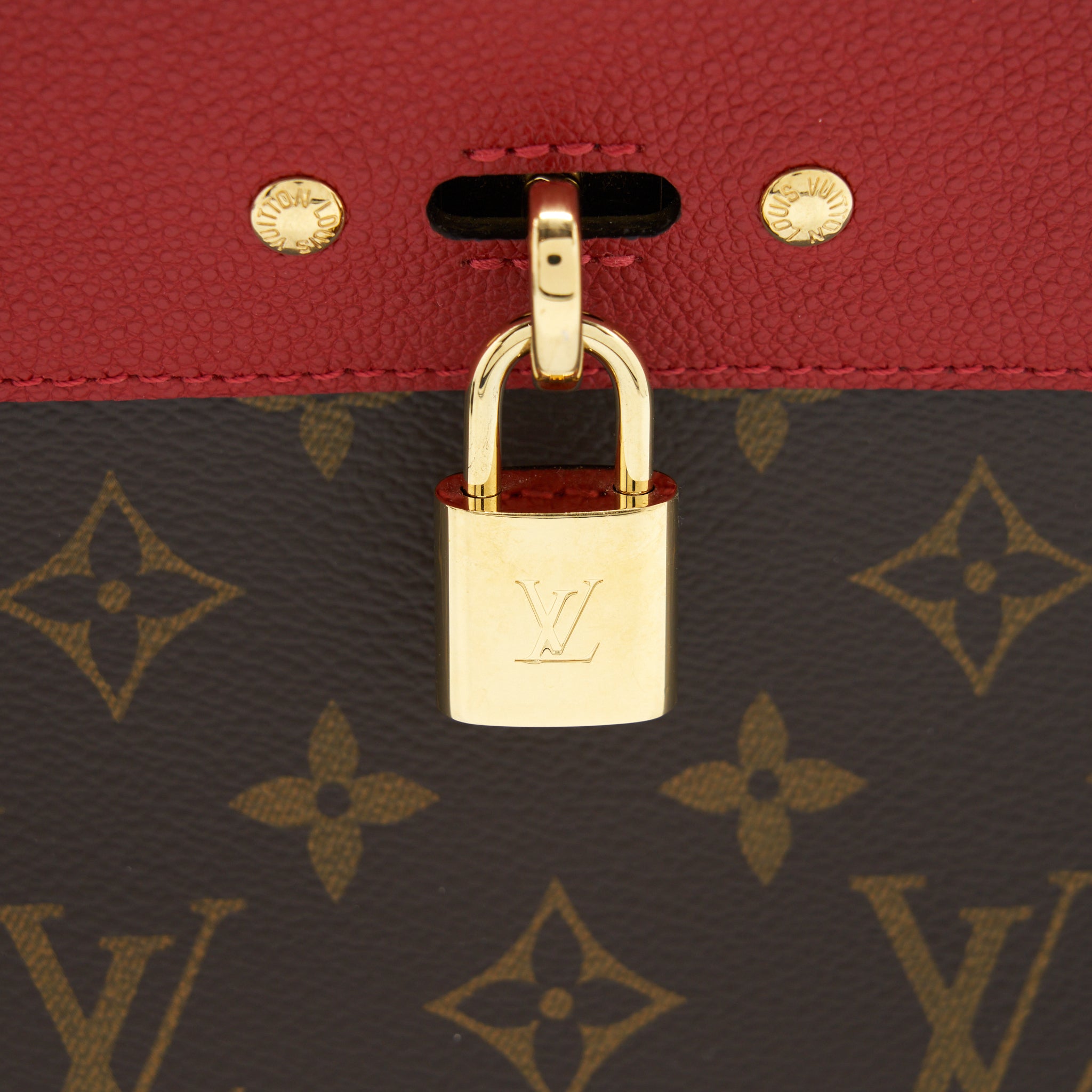LOUIS VUITTON VENUS BAG LEATHER/MONOGRAM CANVAS RED YEAR 2016