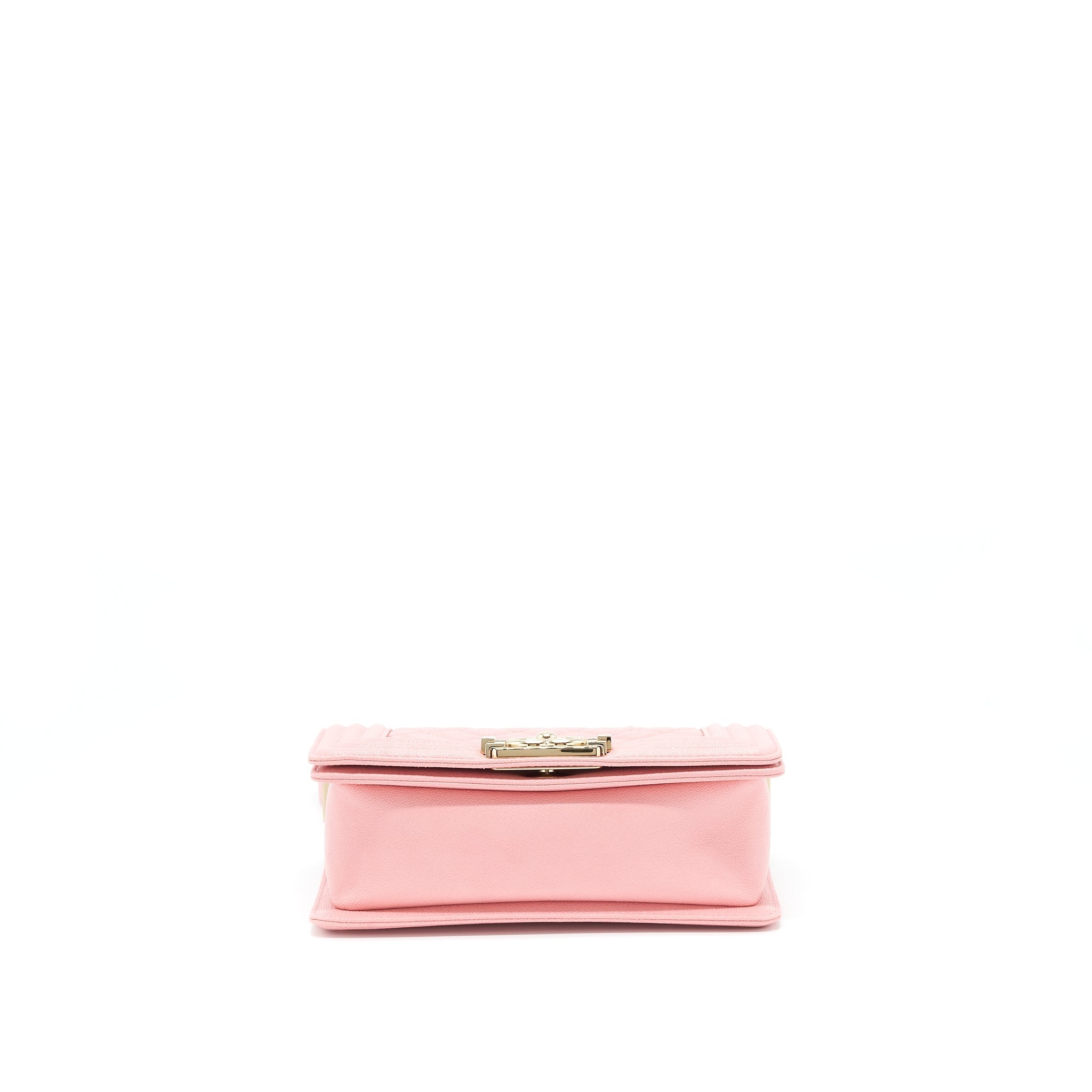 CHANEL SMALL BOY CAVIAR LIGHT PINK LGHW