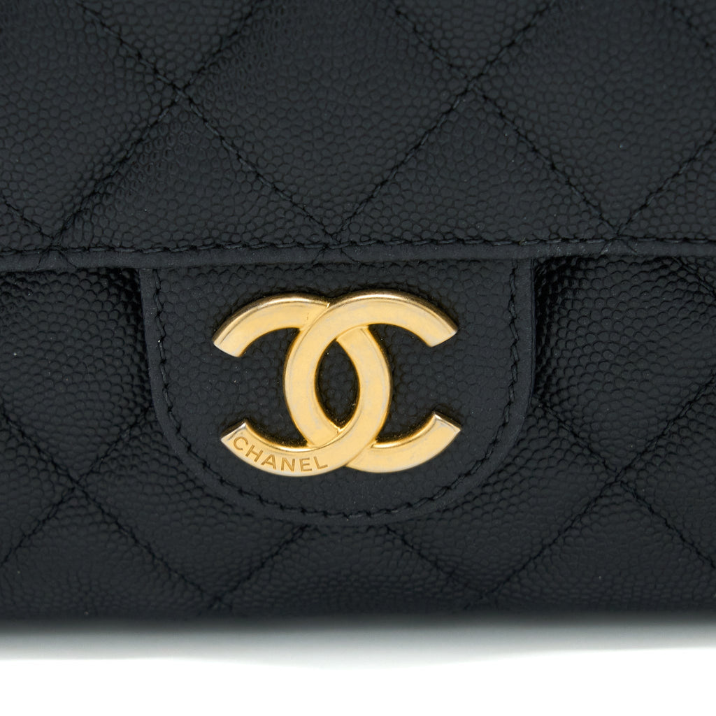 CHANEL SMALL HOBO BAG CAVIAR BLACK GHW (MICROCHIP)