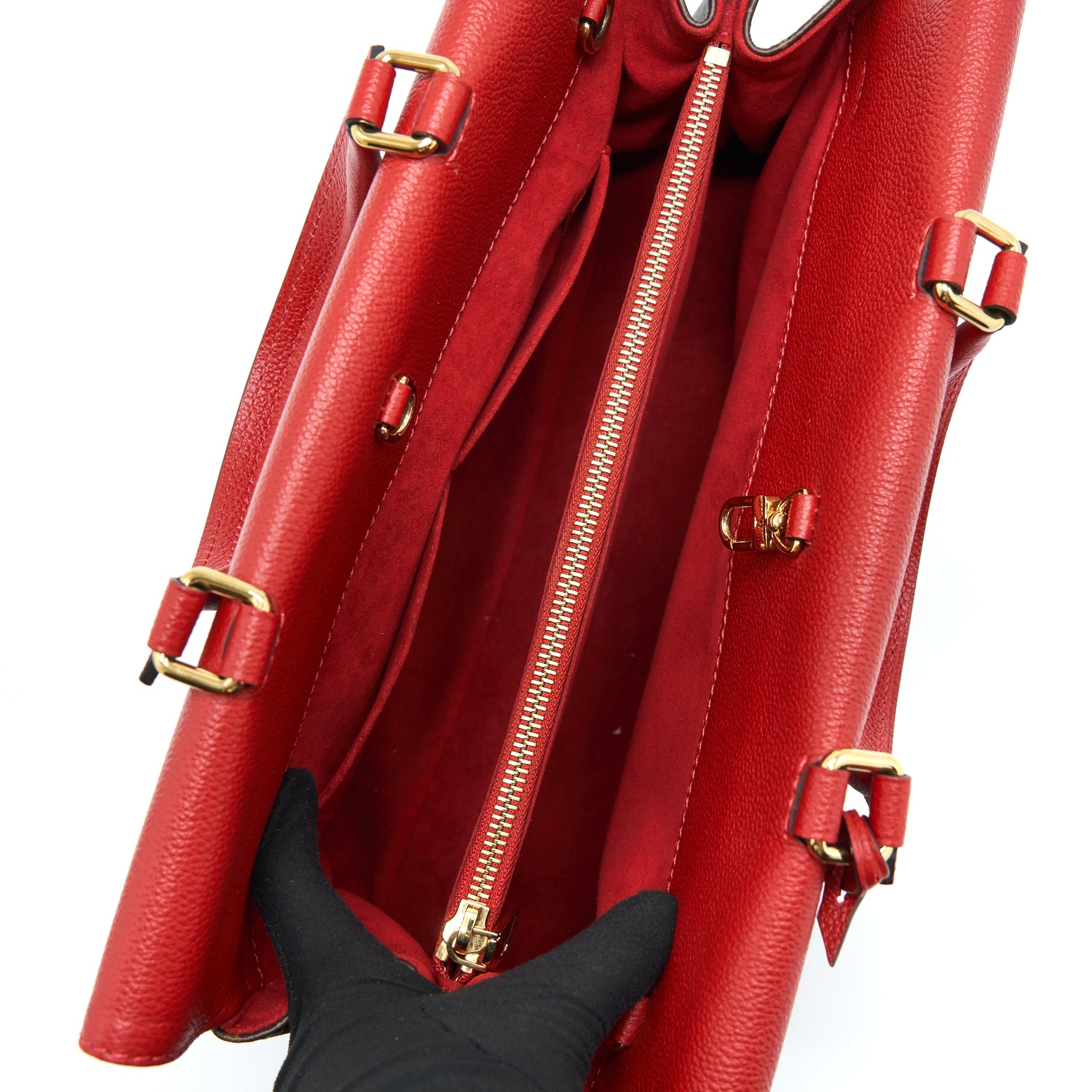 LOUIS VUITTON VENUS BAG LEATHER/MONOGRAM CANVAS RED YEAR 2016