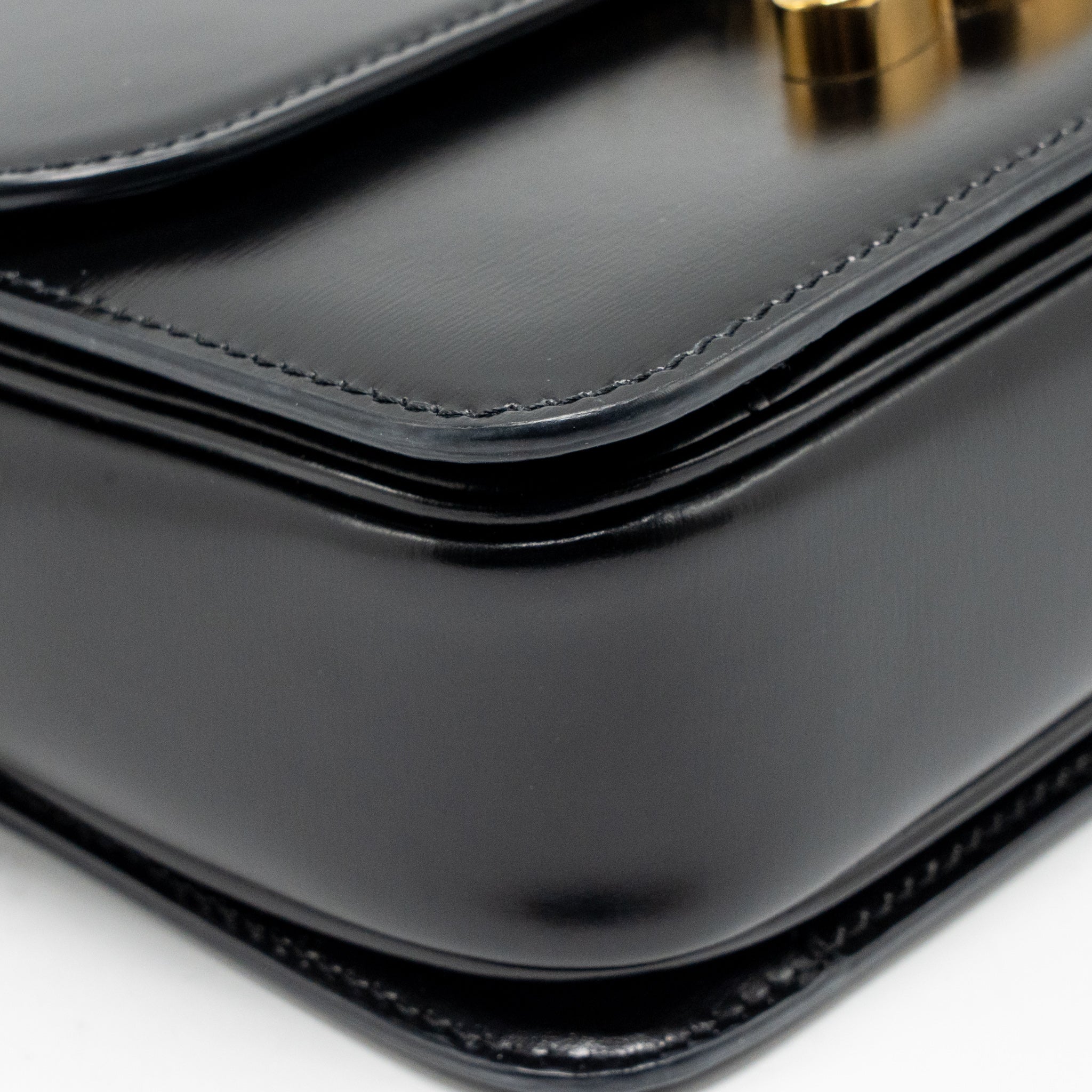 CELINE TEEN TRIOMPHE BAG SHINY CALFSKIN BLACK GHW