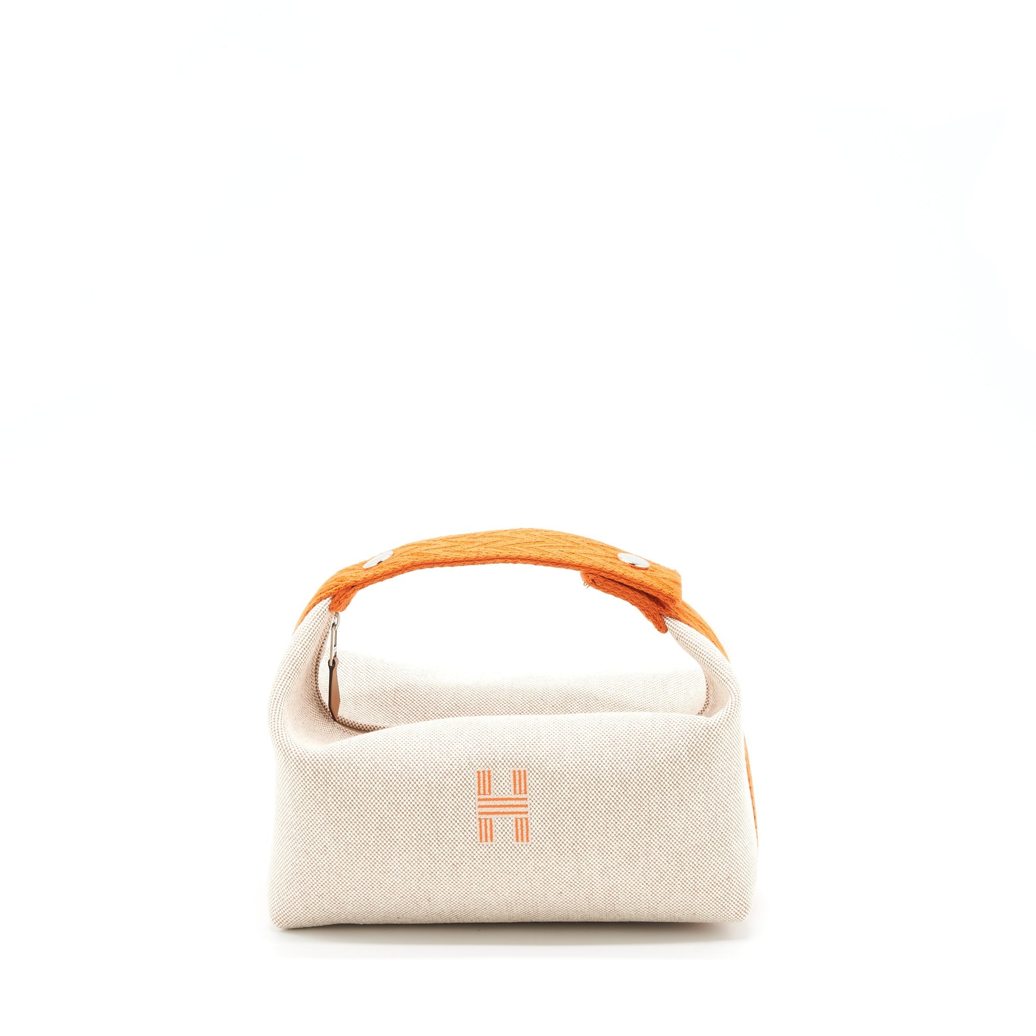 HERMES TROUSSE DE TOILETTE BRIDE A BRACPETIT MODELE BEIGE/ORANGE