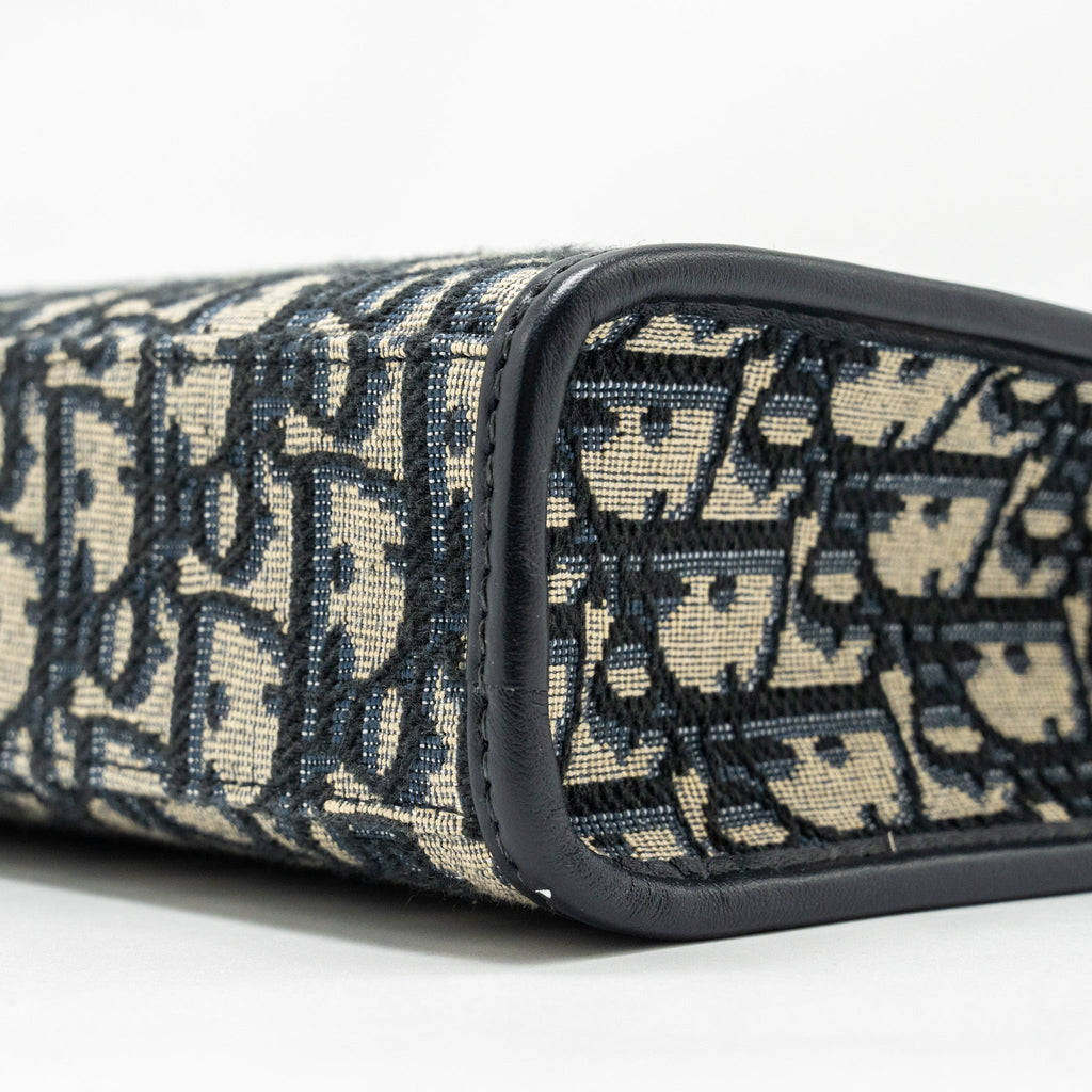DIOR 30 MONTAIGNE DEA POUCH BLUE OBLIQUE JACQUARD GHW