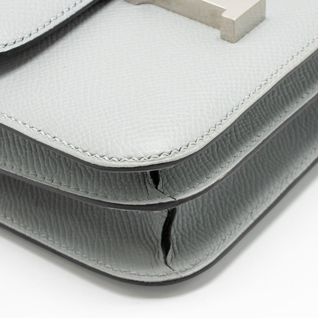HERMES MINI CONSTANCE EPSOM 8U BLEU GLACIER SHW