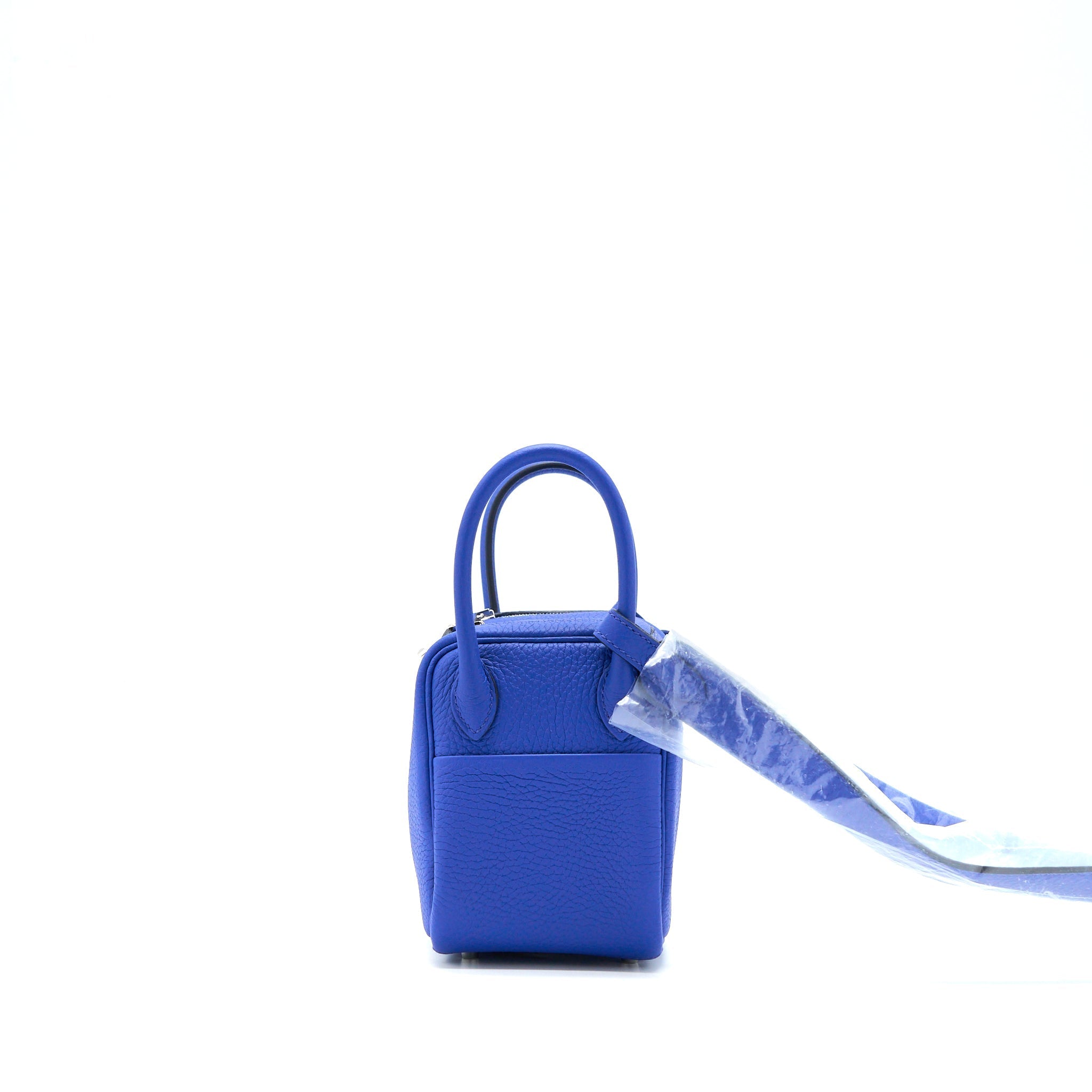 HERMES MINI LINDY CLEMENCE BLUE ROYAL SHW