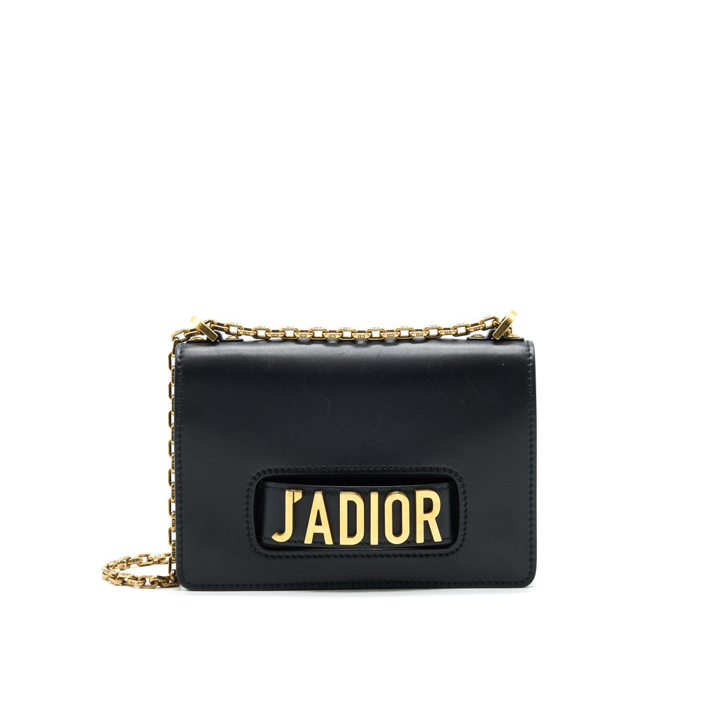 DIOR J'ADIOR MEDIUM FLAP BAG WITH CHAIN BLACK GHW