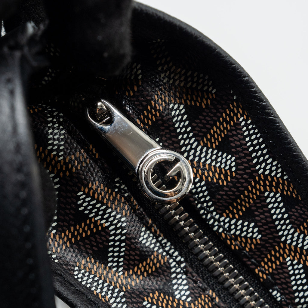 GOYARD BOHEME HOBO BAG GOYARDLINE CANVAS/CALFSKIN BLACK SHW