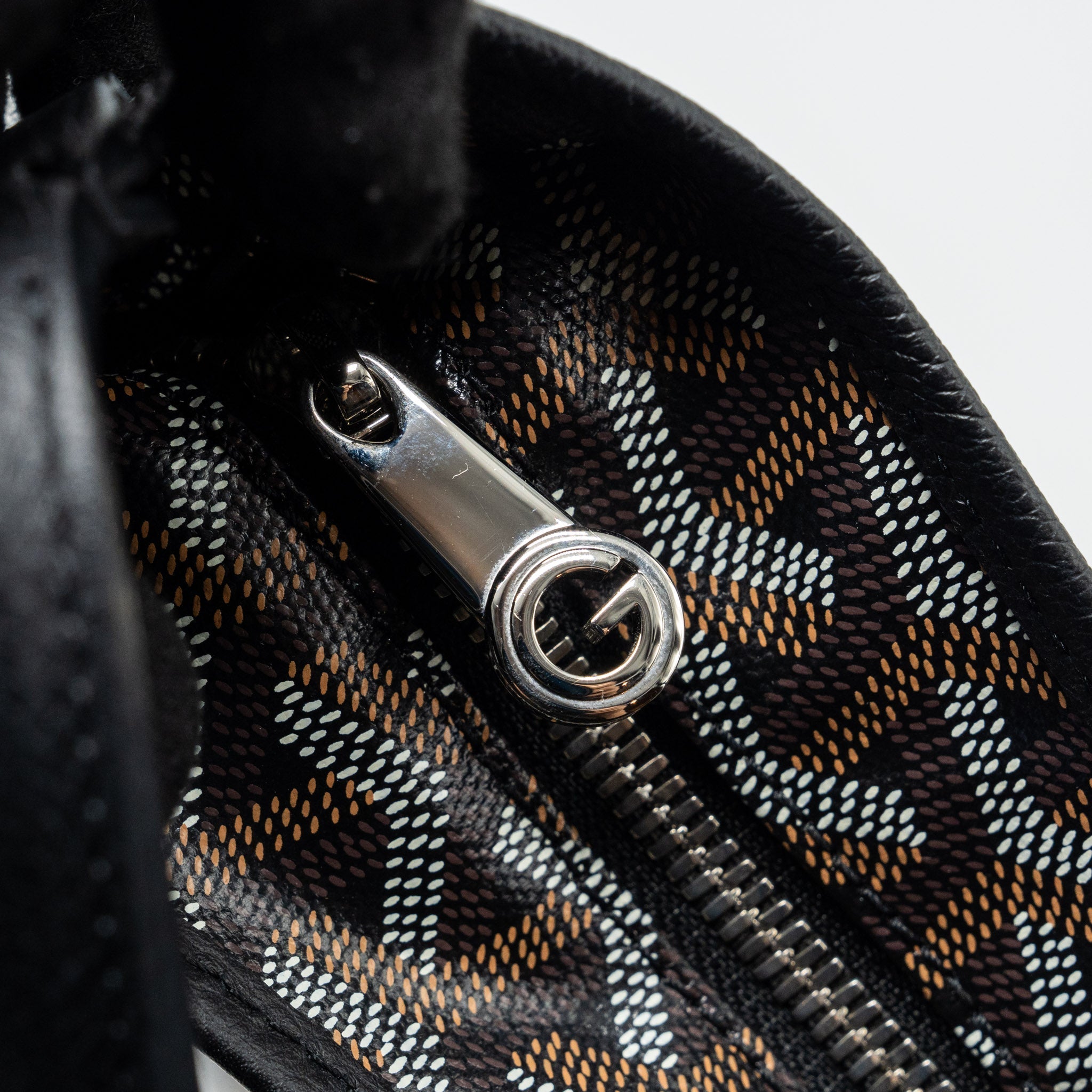 GOYARD BOHEME HOBO BAG GOYARDLINE CANVAS/CALFSKIN BLACK SHW