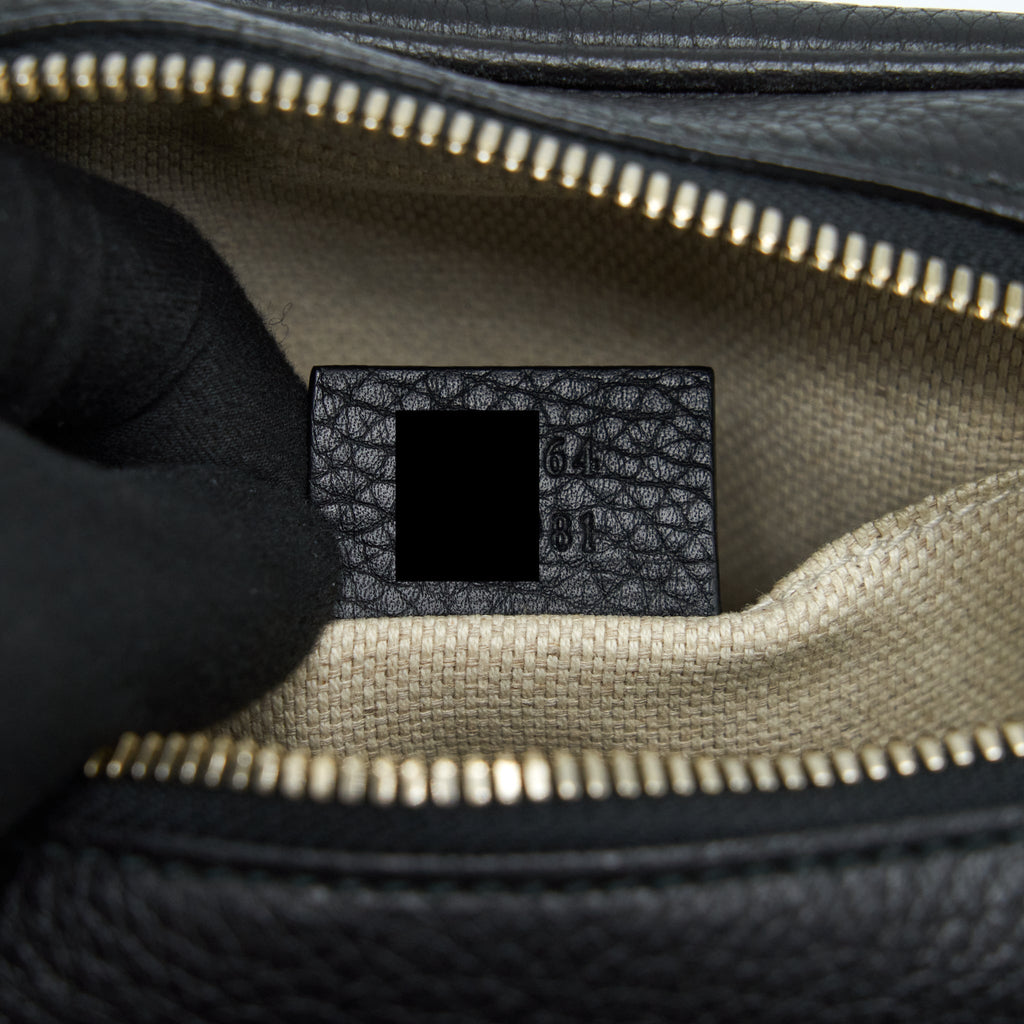 GUCCI DISCO CAMERA BAG CALFSKIN BLACK LGHW