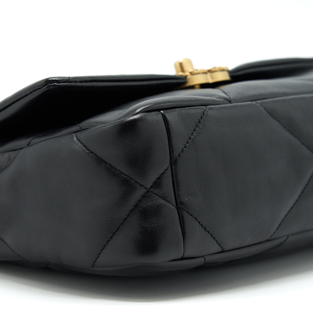 CHANEL 19 SMALL BAG LAMBSKIN BLACK MULTICOLOUR HARDWARE