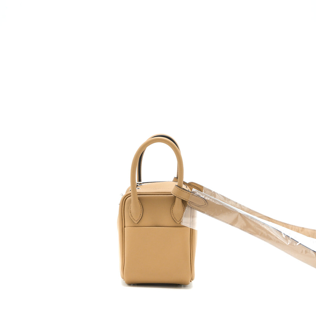 HERMES MINI LINDY SWIFT CHAI / MAUVE SYLVESTRE SHW