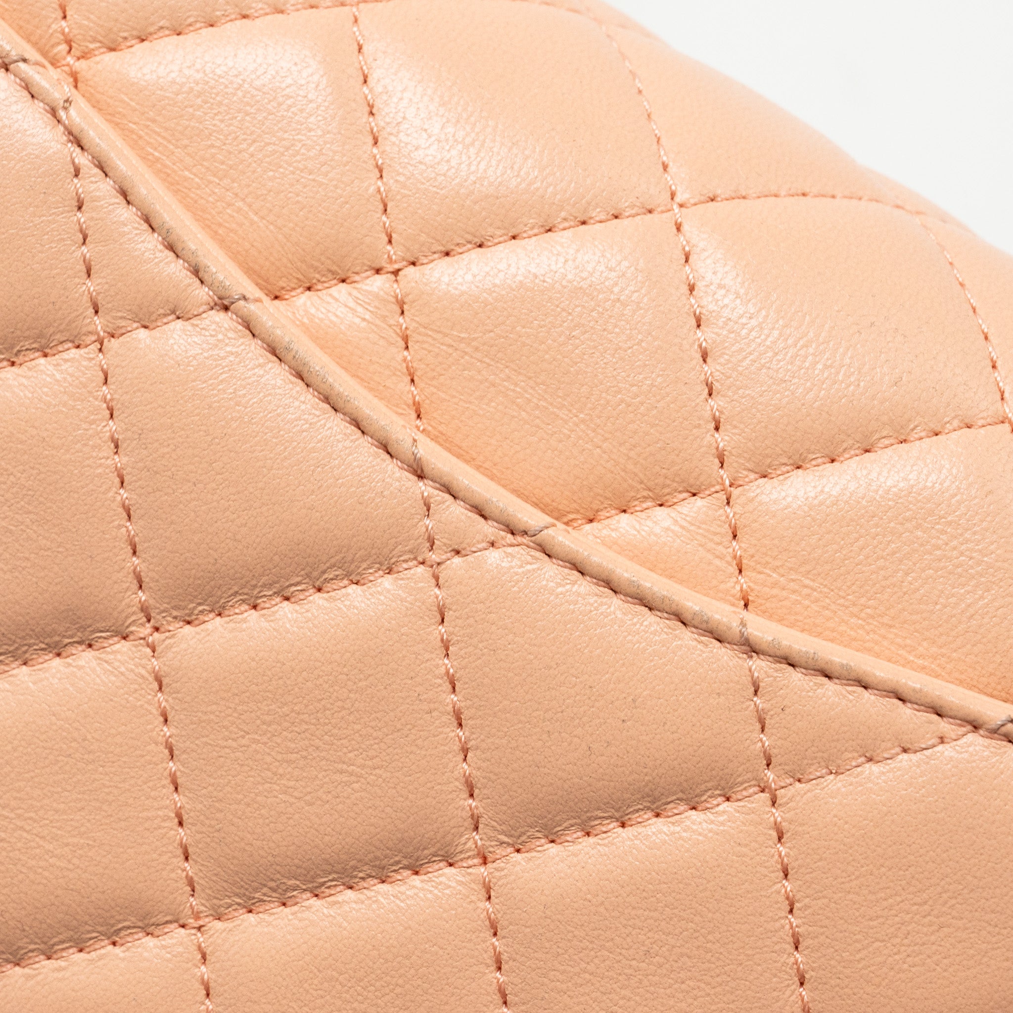 CHANEL PEARL CRUSH MINI RECTANGULAR FLAP BAG LAMBSKIN PINK GHW (MICROCHIP)